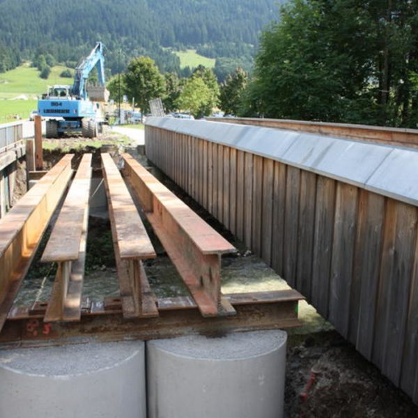 Statik und Bewerhungsplanung für Tegelbergbrücke in der Bauphase mit Stahlträgern